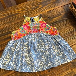 THML Blue and Yellow Patterned Top